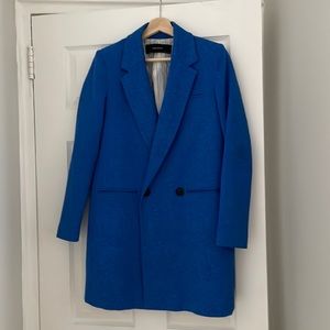 Jacket 62% cotton beautiful electric blue Zara S